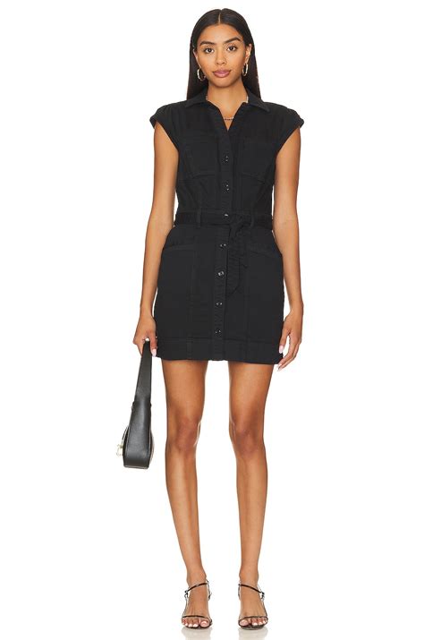 PAIGE Jaxsyn Dress in Washed Black | REVOLVE