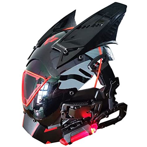 Buy Cyberpunk Gothic Helmet Mask,Techwear mask, Halloween Cosplay ...