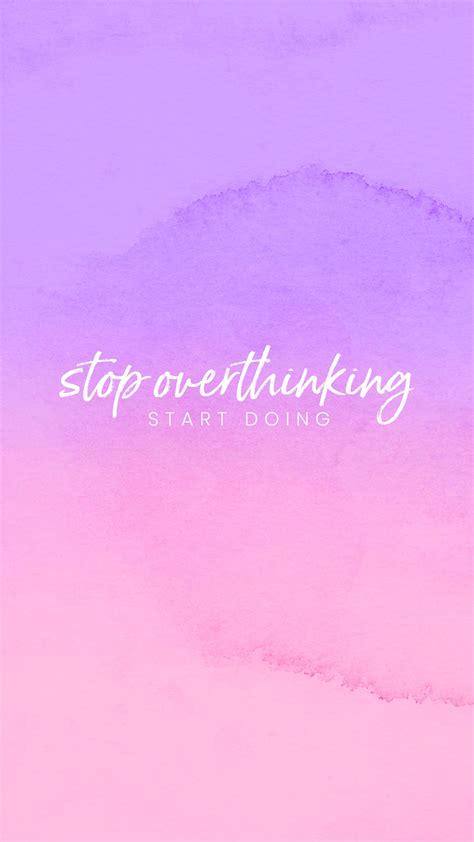 Download Stop Overthinking Pastel Minimalist Wallpaper | Wallpapers.com