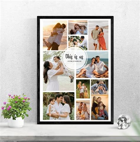Family Photo Collage Frame with 11 Pictures - Perfect Gift & Décor