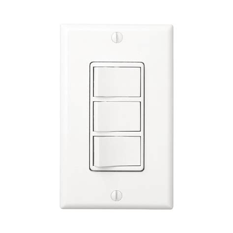 Broan Decorative Wall Controls 20-Amp Rocker Light Switch with Wall ...