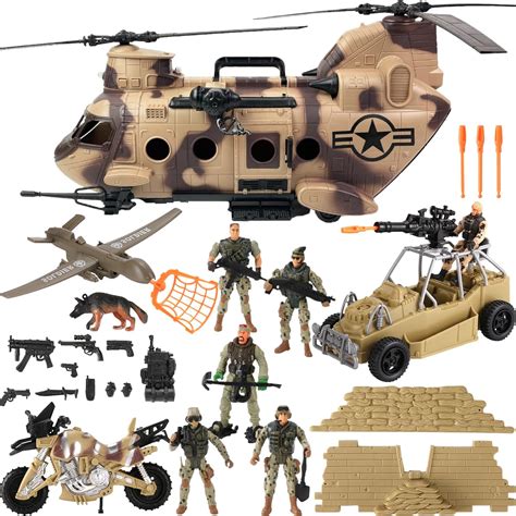 Buy 26 PCS Army Men Helicopter Carrier Toys, Military Soldier Action ...