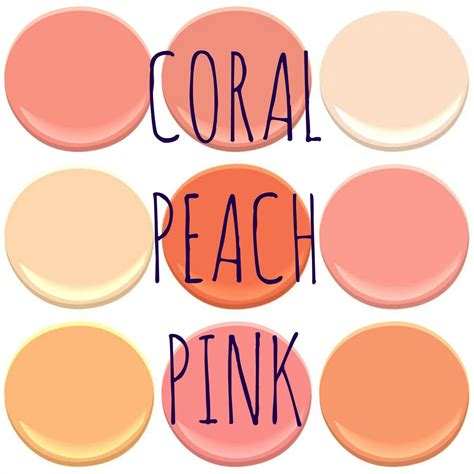 Peach Paint Color Chart - Educational Chart Resources