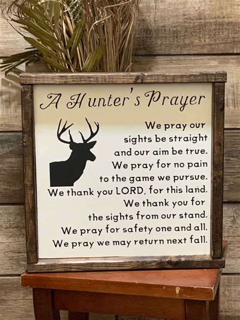 Hunter’s Prayers Wood Sign - Etsy