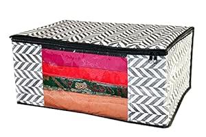 AARON INC Non Woven Metallic Design Saree Cover with Zip Closer ...