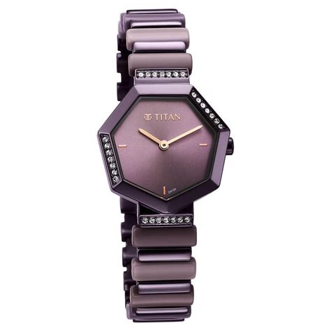 Buy Online Glitz Purple Dial Metal & Plastic Strap Watch for Women ...