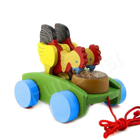 Buy FunBlast Pull Along Toys for Kids - Wooden Pull Along Toys, Walking ...