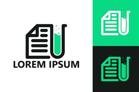 Vecteur de conception de modèle de logo de document de laboratoire ...