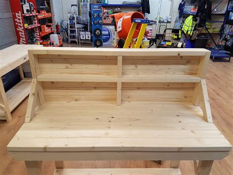 ACORN Wooden Workbench With Back Panel - Handmade India | Ubuy