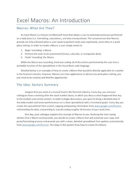 Image result for Introduction to Macro Excel File