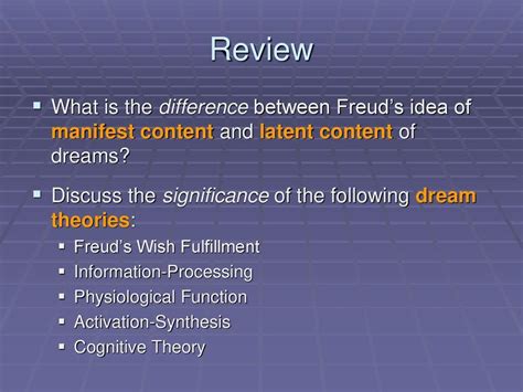 Do provide info about freud's manifest & latent dreams