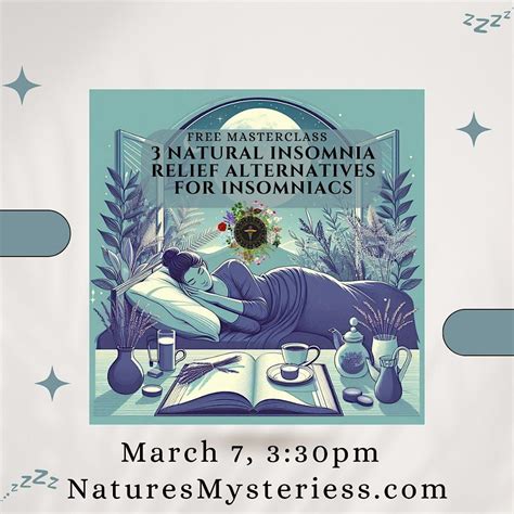 3 Natural Insomnia Relief Alternatives for Insomniacs Free Masterclass ...