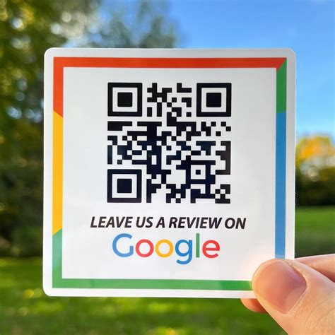Google Review Sticker - Leave Us a Review on Google - QR Code Sticker ...