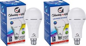 Glowing Night 12 W Round B22 Inverter Bulb Price in India - Buy Glowing ...