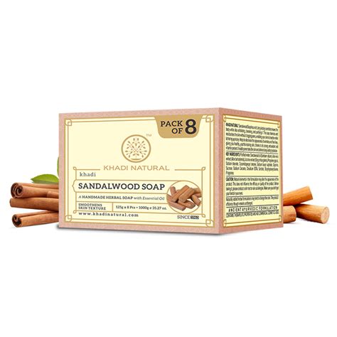 Khadi Natural Sandalwood Soap Combo Pack Of 8 – 125gm Each