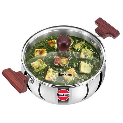 Buy Hawkins 3 Litre Cook n Serve Handi, Triply Stainless Steel Handi ...