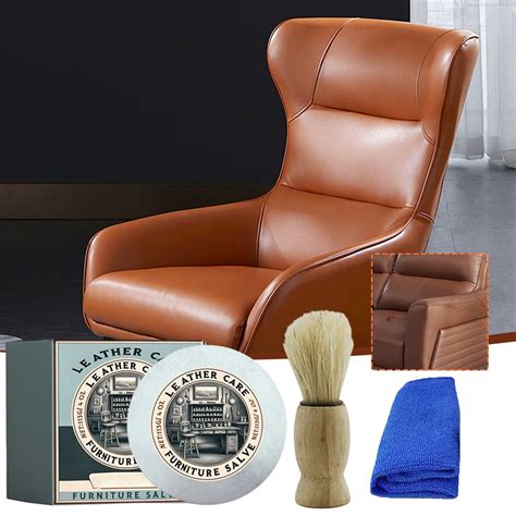 Leather Furniture Care Kit - Conditioning Salve & Brush Set for Sofa ...