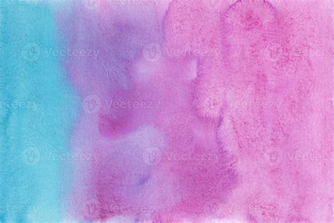 Watercolor deep pink, purple and blue ombre background texture. Stains ...