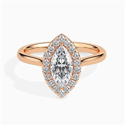 50 Pointer Marquise Halo Lab Diamond Flourish Ring | Fiona Diamonds