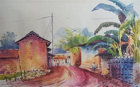 Canvs - Village Escape - Laminated Poster 16 x 9 : Amazon.in: Home ...