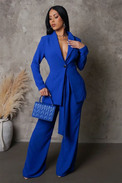 Blue Pants Suit at Travis Munoz blog