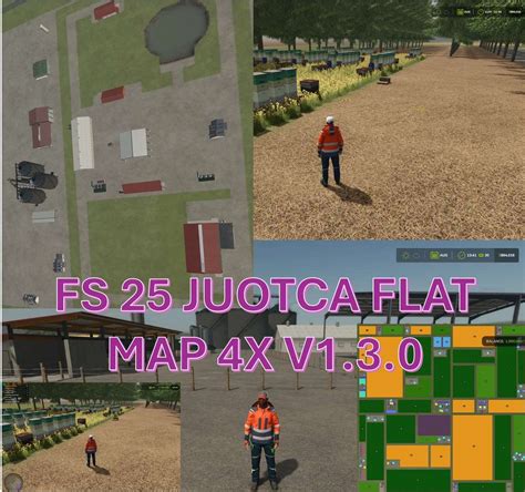JUOTCA FLAT MAP 4X V1.3.0.0 FS25 Mod | Farming Simulator 22 Mod