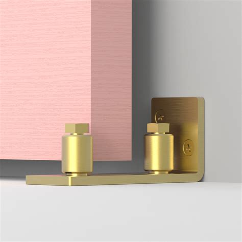 Barn Door Floor Guide Brushed Brass | Rolltrak