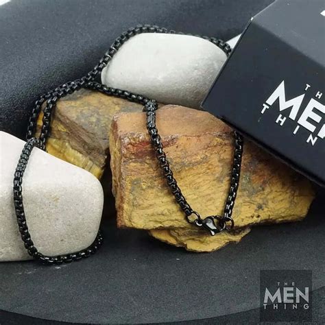 Buy Now Premium Chain - BLACK ROUND BOX - 3mm Chain Stainless Steel 24 ...