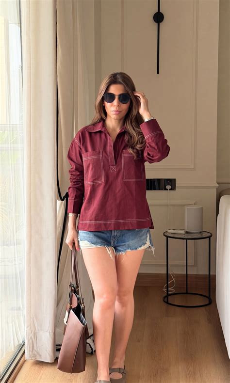 Burgundy Topstitch Utility Top – FAIL.