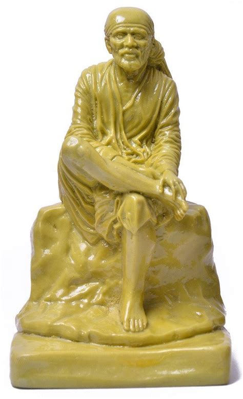 Buy Sarv Shantipriya Handicraft Marble Dust Unique Saibaba Idol (Green ...