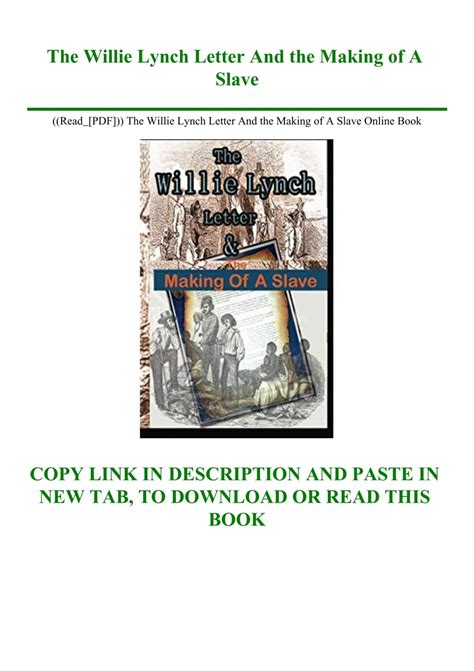 ((Read_[PDF])) The Willie Lynch Letter And the Making of A Slave Online ...