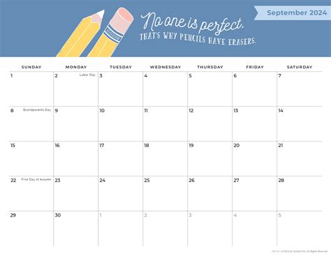 2024-2025 Positive Thoughts Printable Calendars for Moms - iMOM