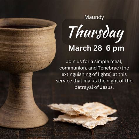 Maundy Thursday Dinner and Tenebrae Service, Coral Isles Church ...