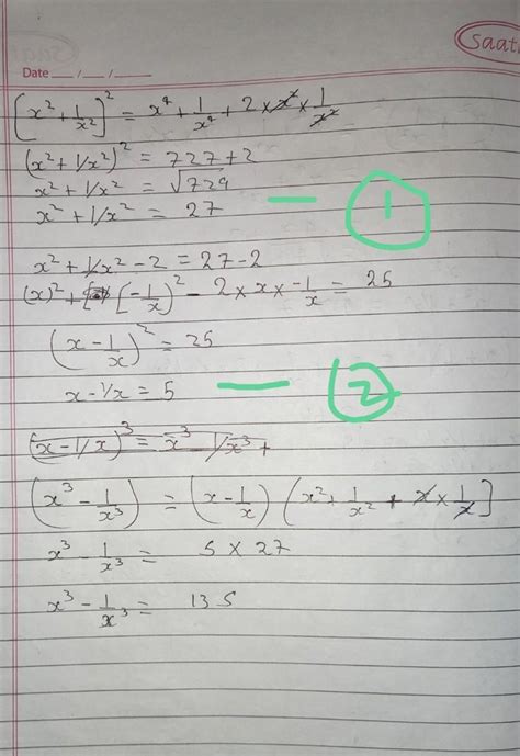 If x^4 + 1/x^4 = 727 , then find the value of x^3 - 1/x^3 A. 190B. 165C ...