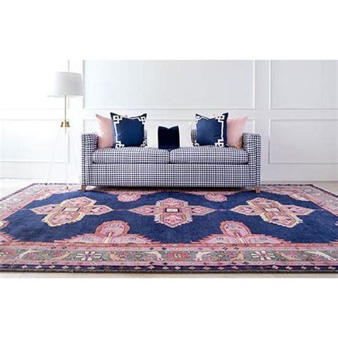 Caitlin Wilson Design Kismet Hand Knotted Navy Blue/Pink Area Rug ...