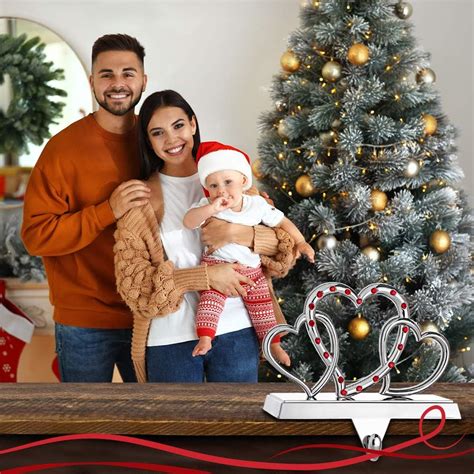 Buy Klikel Stocking Holder - Heart Christmas Stocking Hanger for Mantle ...