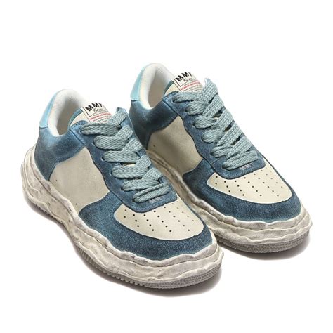Maison MIHARA YASUHIRO "WAYNE" OG Sole DR Leather Low-top Sneaker ブルー ...