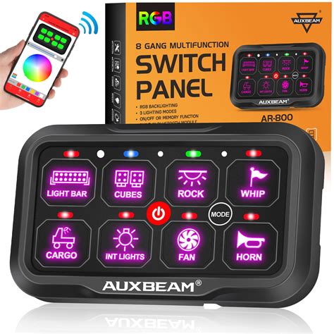 Auxbeam8 Gang Switch Panel Bluetooth Ar 800 Rgb Switch Pod | Desertcart ...
