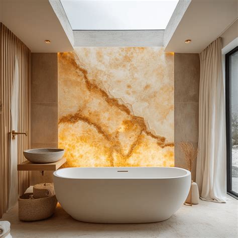 Honey Onyx Bathroom Ideas | Modern Bathroom Design Trends