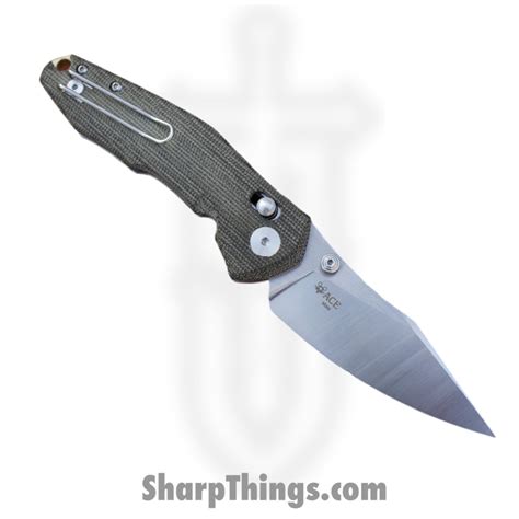 GiantMouse - NAZCA-GRN-CANVAS - Ace Nazca - Folding Knife - M390 Satin ...