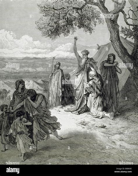 Ham. Son of Noah. Noah curses Ham. Old Testament. Engraving Stock Photo ...