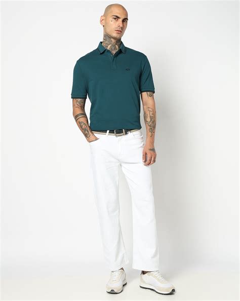 Men Blue Basics Regular Fit Polos