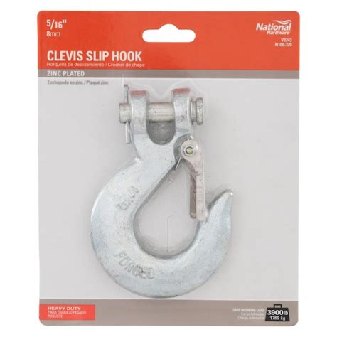National Hardware N100-320- 5/16-in Clevis Slip Hooks in Zinc Plated in ...