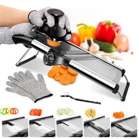 Buy Mandoline Food Slicer, Azonee Adjustable Stainless Steel Vegetable ...