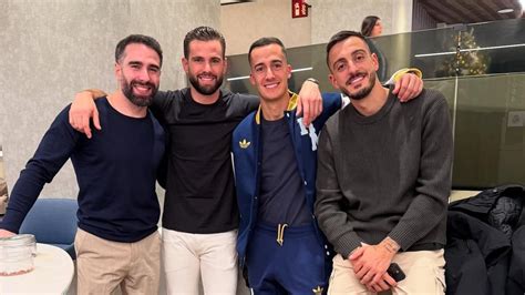 Real Madrid Christmas reunion ft Nacho, Joselu join Carvajal, Lucas ...