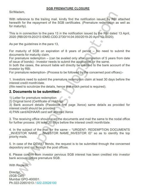 SGB Premature Closure - Guidelines