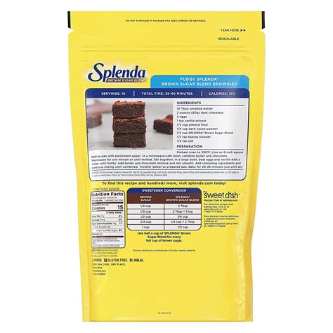 SPLENDA Brown Sugar Blend 48oz Resealable Bag - Low Calorie Sweetener ...