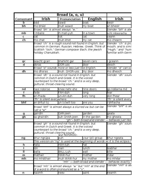Image result for Irish Language with Pronunciation Guide