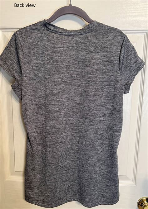 Xersion Performance Size M Gray Active Activewear V-neck Tee Top T-Shirt | eBay