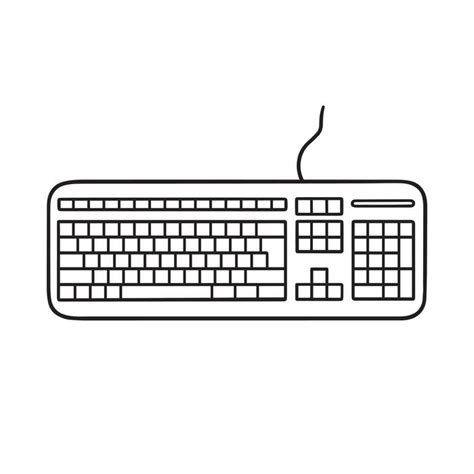 Computer Keyboard Vector Drawing 的图像结果